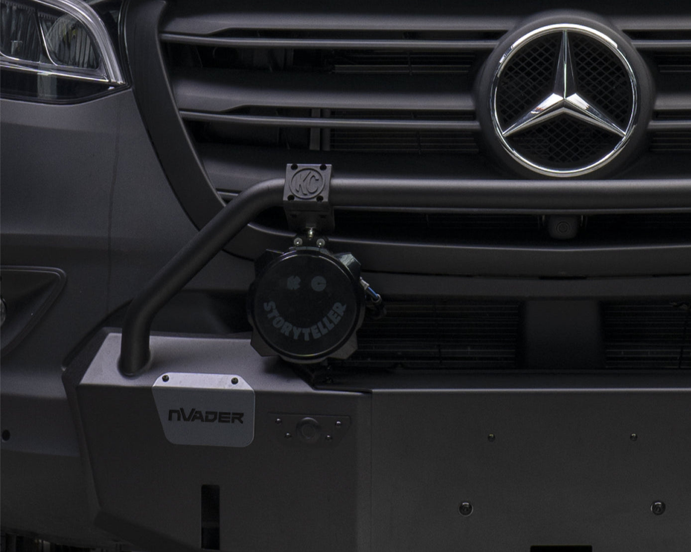 Beast MODE Sprinter 4x4 camper van front bumper with nVader winch and offroad grill