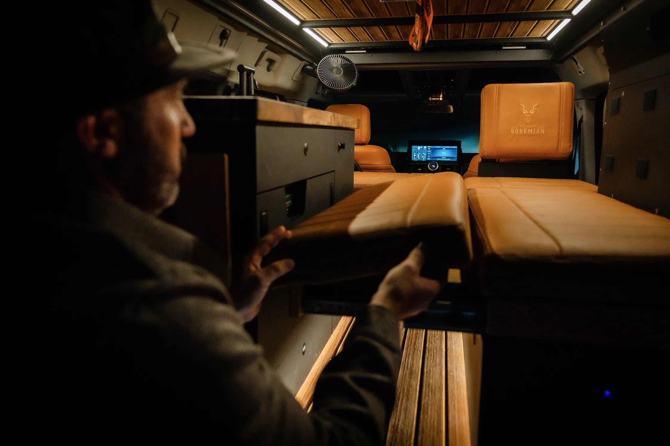 STO Grand Bohemian Micro Camper Bed Setup