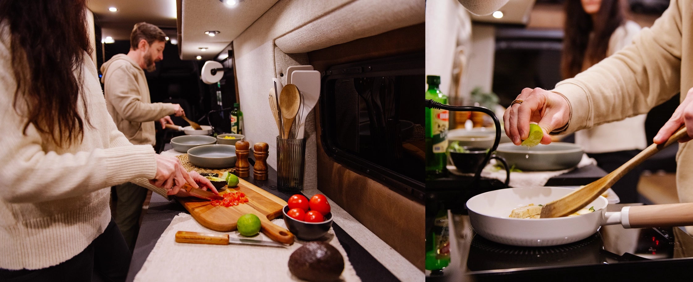 Camper Van, Campervan, Adventure Van, Class B RV, Small Motorhome, Overland, Overlanding, Offroad Vehicle, Vanlife, Van life, TOUR MODE Cooking