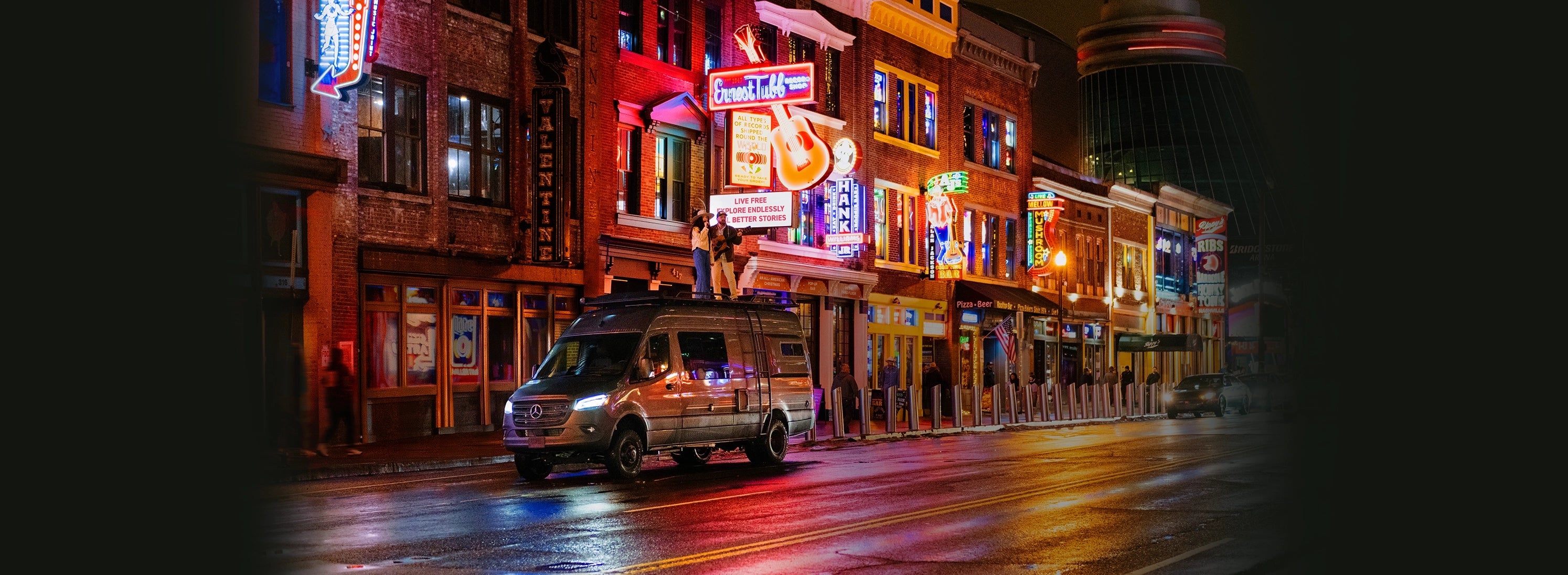 Storyteller Overland, Camper Van, Campervan, Adventure Van, Class B RV, Small Motorhome, Overland, Overlanding, Offroad Vehicle, Vanlife, Headliner, TOUR MODE