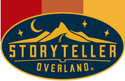 Oval logo with mountains, moon, and stars for Adventure Van, Camper Van, Sprinter 4x4, Overland vehicles