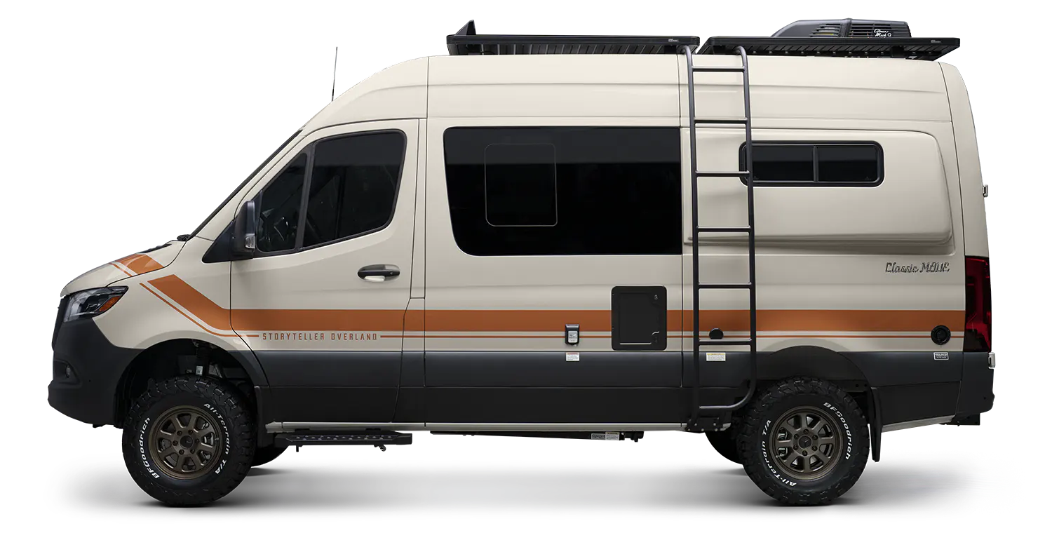 Classic MODE van side view, Adventure Van, Sprinter 4x4, overland camper van, offroad rig