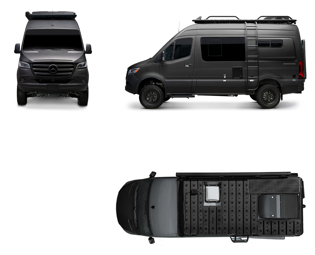 Storyteller Adventure Camper Van Dark Mode Dimensions