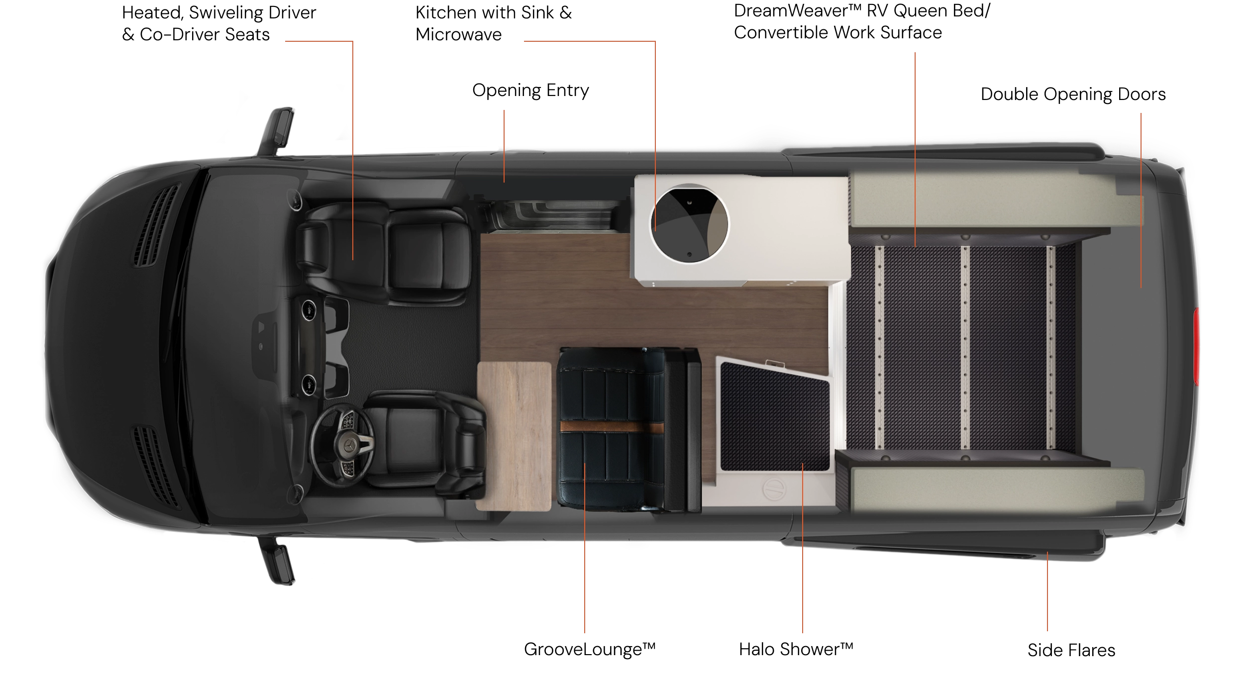 Storyteller Adventure Camper Van Floor Plan