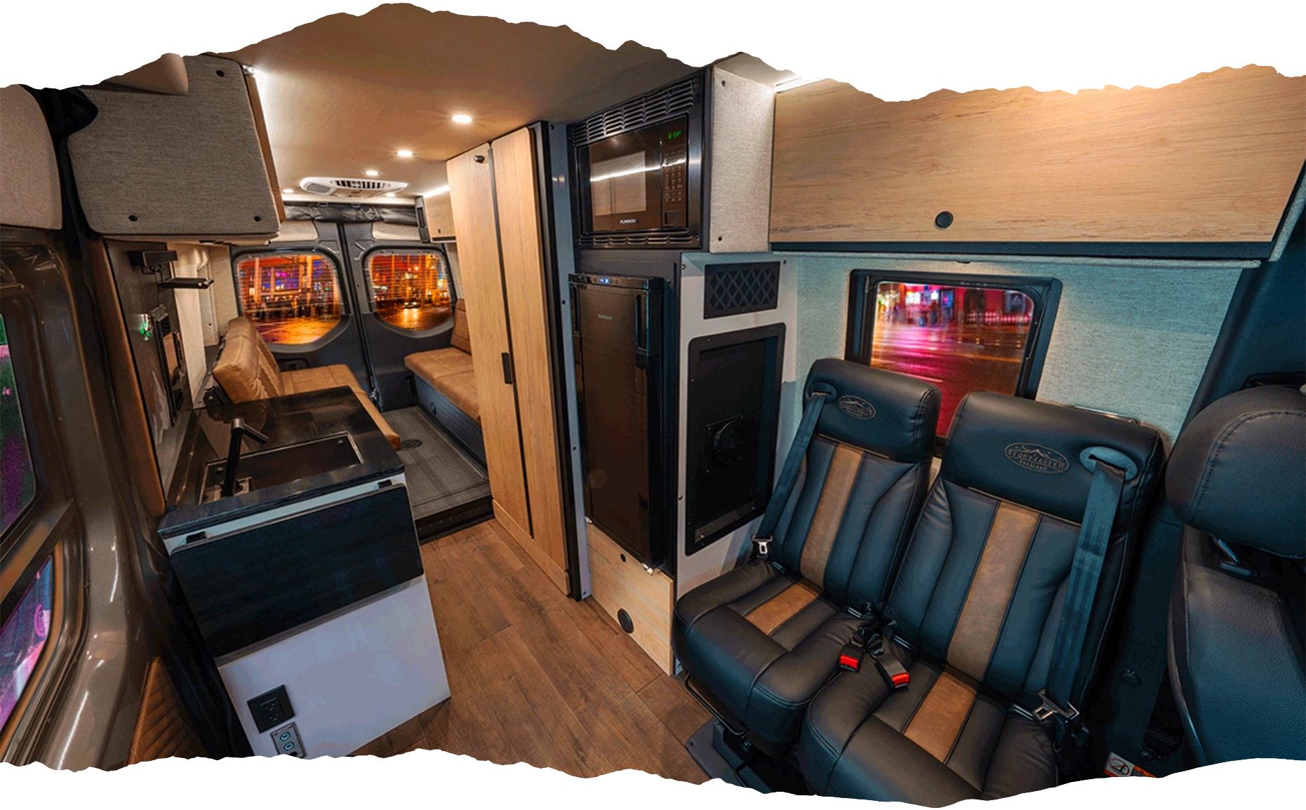 Storyteller Overland, Camper Van, Campervan, Adventure Van, Floorplan. Offroad Vehicle, Vanlife, Van life, TOUR MODE